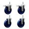 Service Caster 5 Inch Solid Polyurethane Swivel 58 Inch Threaded Stem Caster Set 2 Total Lock Brakes SCC-TSTTL20S514-SPUS-58212-2-S-2 - alternate 1